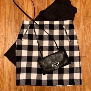 NWT B&W Plaid Wool Skirt [Sz 10P]